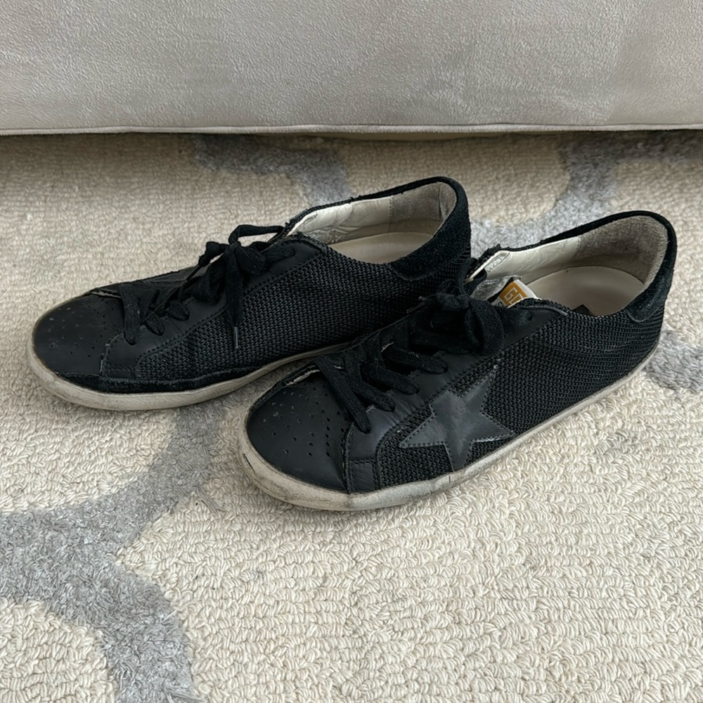 Golden Goose black leather and perforated sneakers size 39